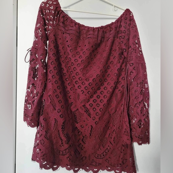 Long Sleeve Lace Mini Dress - Party, Wedding Guest, Summer - Picture 6 of 7